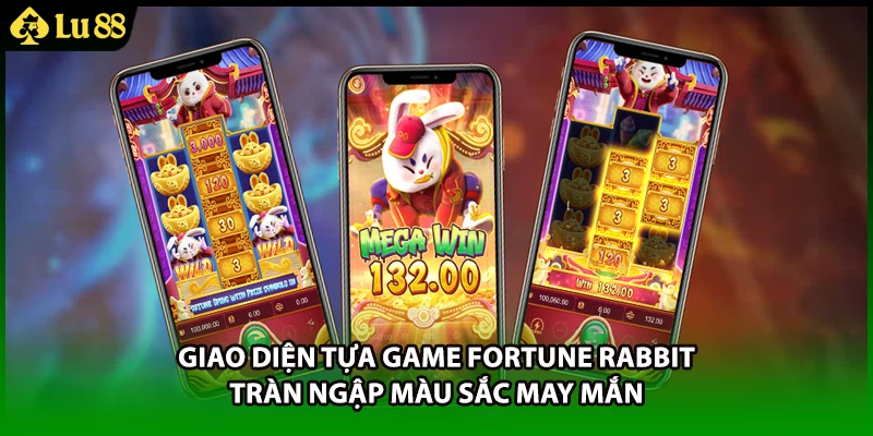 Giao diện tựa game Fortune Rabbit tràn ngập màu sắc may mắn