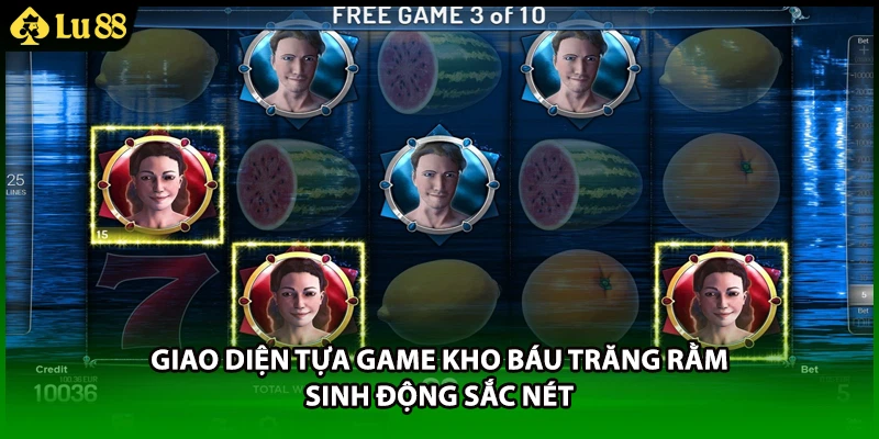 Giao diện tựa game kho báu trăng rằm sinh động sắc nét