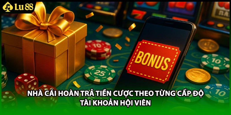 Nhà cái hoàn trả tiền cược theo từng cấp độ tài khoản hội viên